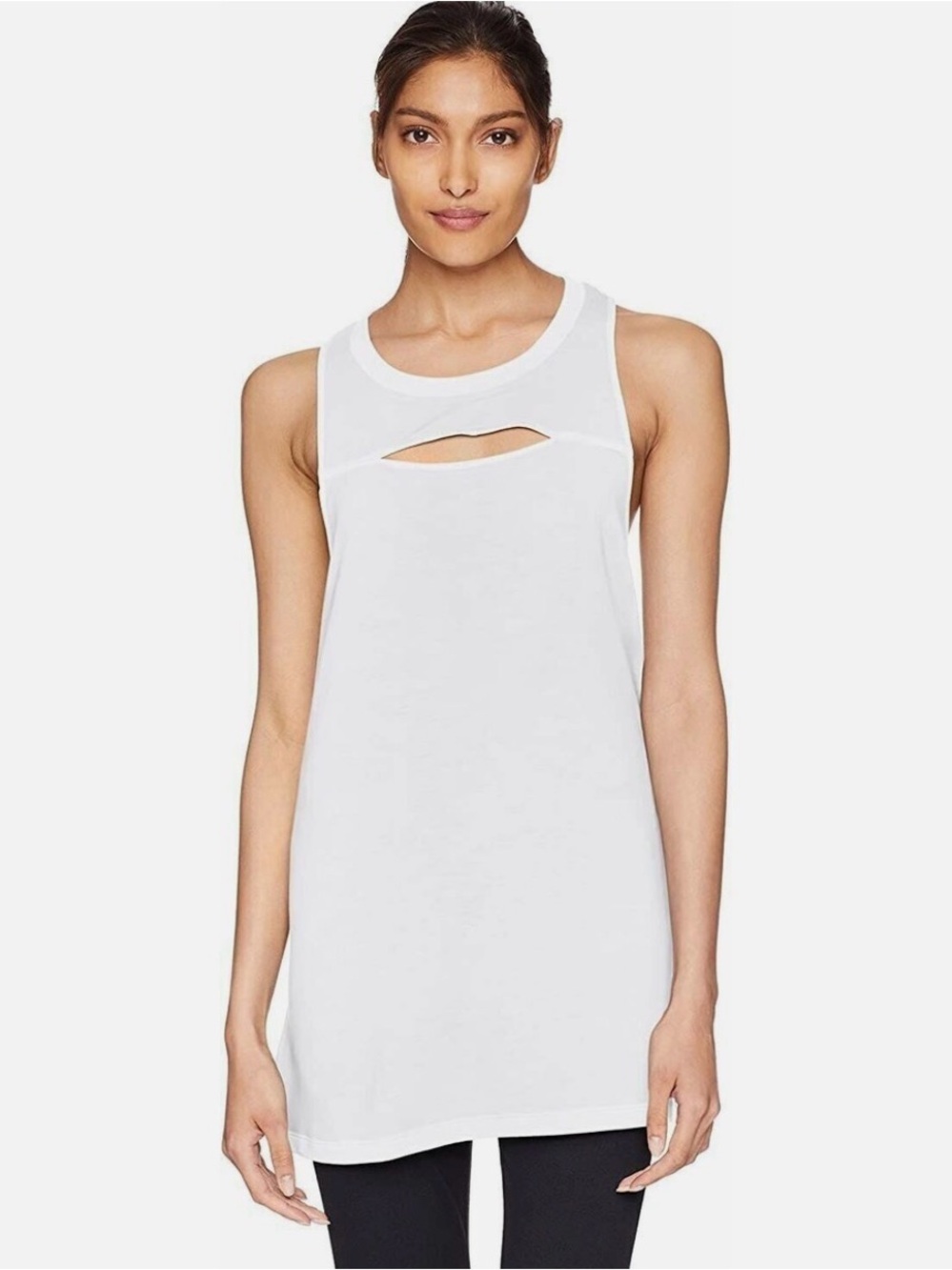 Under Armour White Sleeveless Tunic with Front Keyhole. Size M